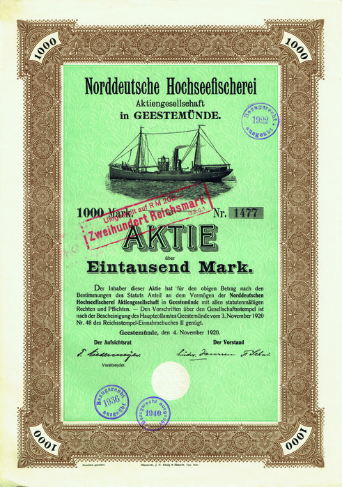 1920 11 04 - Aktie über 1'000 Mark